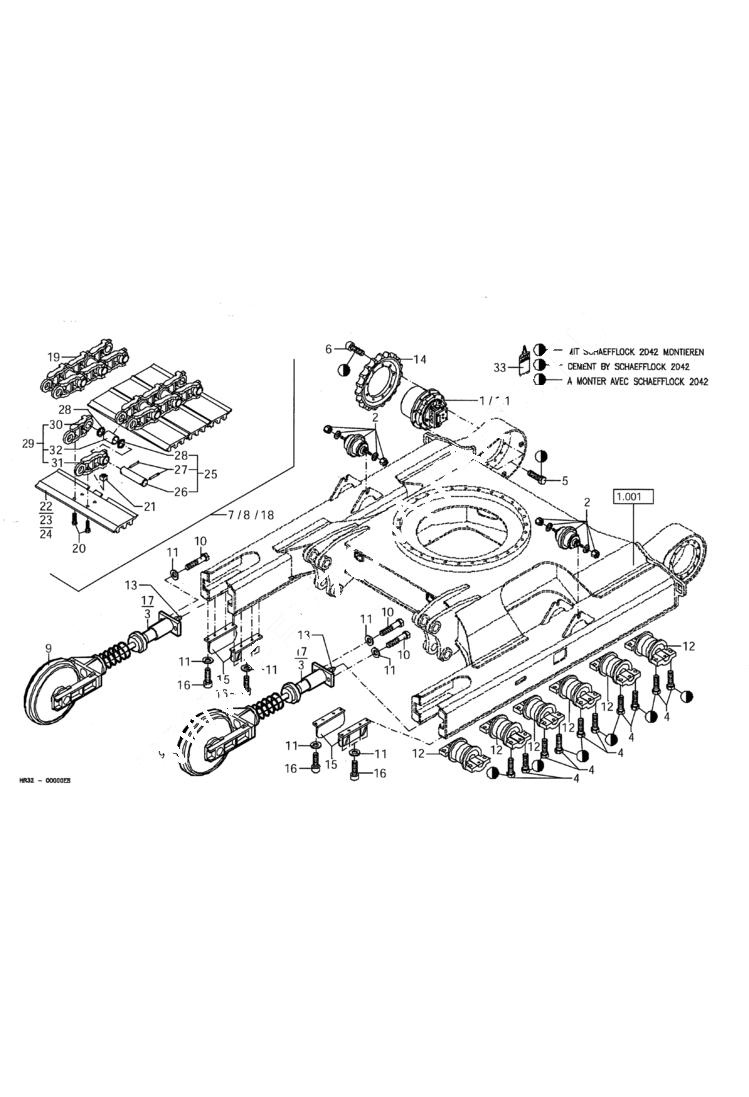 Схема запчастей Bobcat 442 - TRACK VERSION Steel Track TRACK VERSION