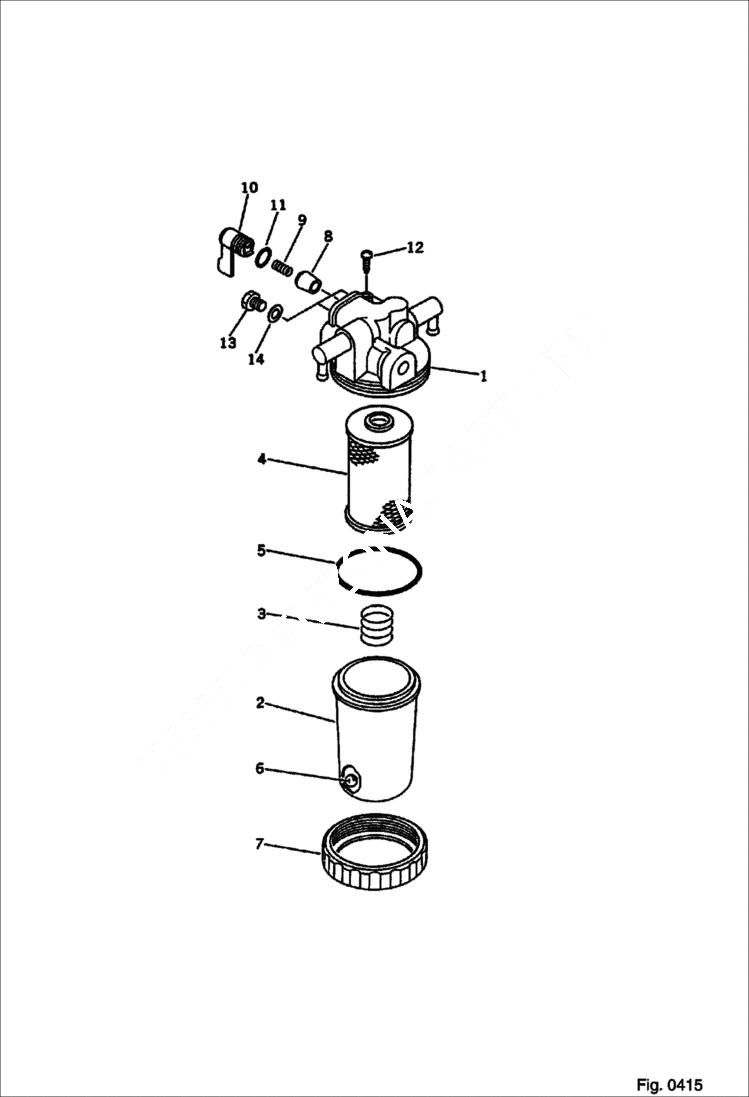 Схема запчастей Bobcat 100 - WATER SEPARATOR FUEL SYSTEM