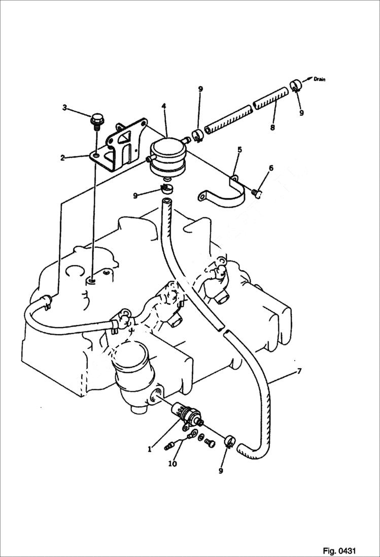 Схема запчастей Bobcat 100 - THERMOSTART FUEL SYSTEM