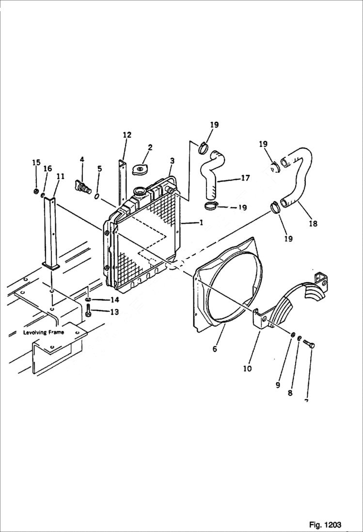 Схема запчастей Bobcat 56 - RADIATOR AND PIPING ENGINE RELATED PARTS AND ELECTRICAL SYSTEM