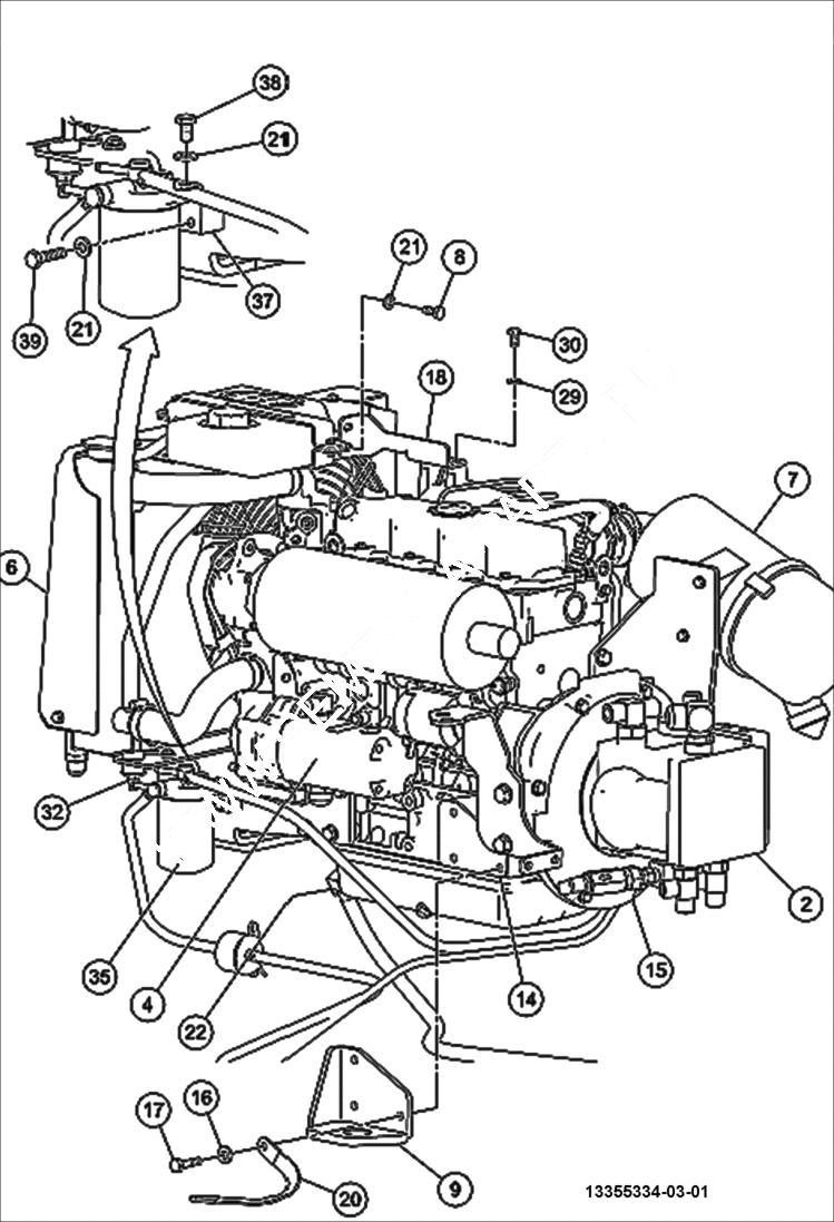 Схема запчастей Bobcat BCA24 - ENGINE POWER UNIT