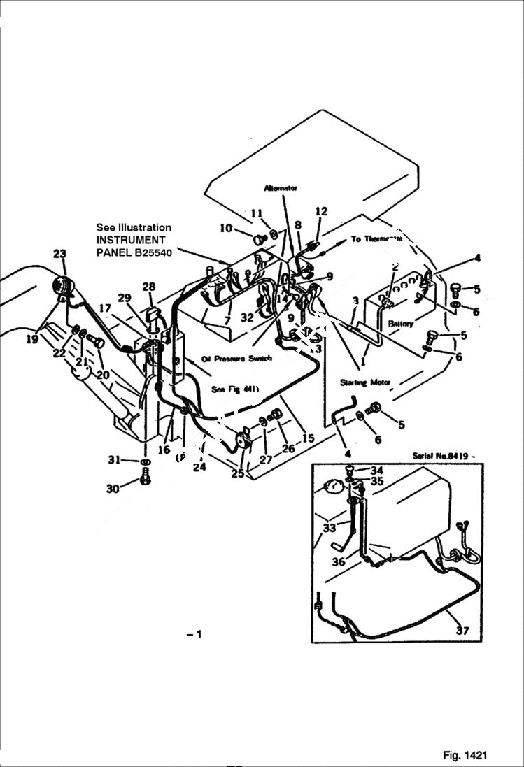 Схема запчастей Bobcat 100 - ELECTRICAL SYSTEM ENGINE RELATED PARTS AND ELECTRICAL SYSTEM