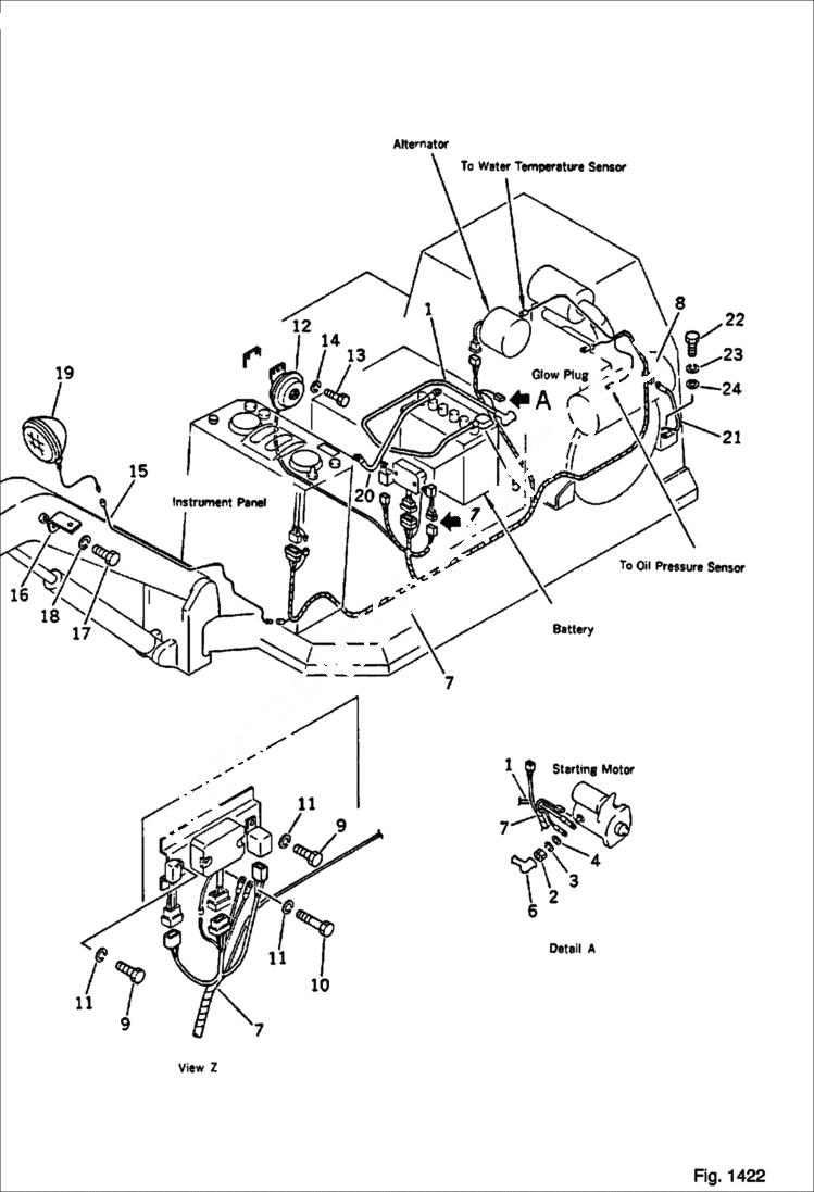 Схема запчастей Bobcat 56 - ELECTRICAL SYSTEM EXCEPT JAPAN ENGINE RELATED PARTS AND ELECTRICAL SYSTEM