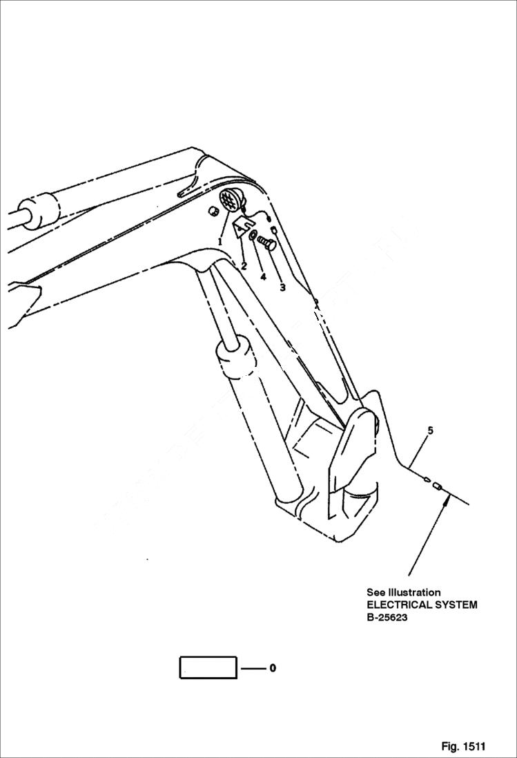 Схема запчастей Bobcat 100 - ELECTRICAL SYSTEM (BOOM SIDE) ENGINE RELATED PARTS AND ELECTRICAL SYSTEM