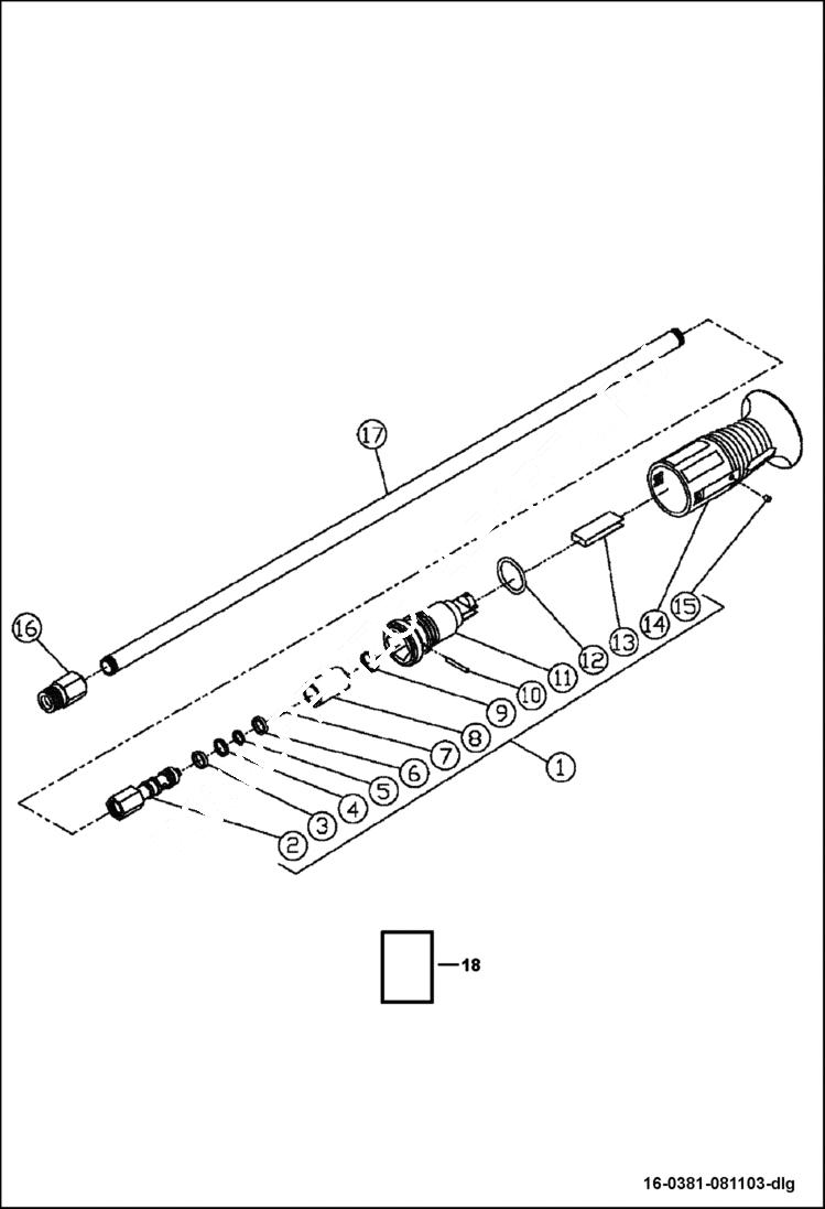 Схема запчастей Bobcat PRESSURE WASHER - LANCE ASSEMBLY EQUIPMENT