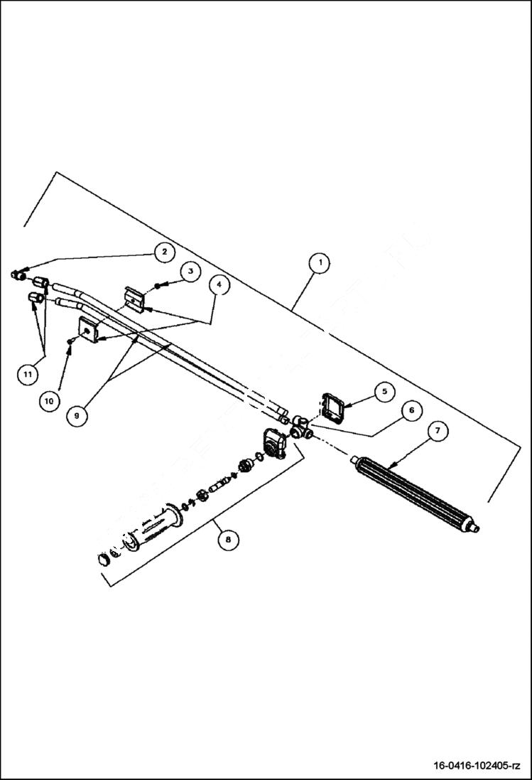 Схема запчастей Bobcat PRESSURE WASHER - DUAL LANCE ASSEMBLY EQUIPMENT