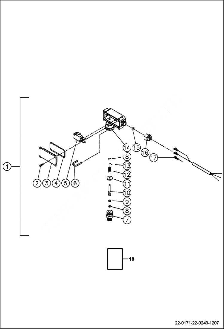 Схема запчастей Bobcat PRESSURE WASHER - PRESSURE SWITCH EQUIPMENT