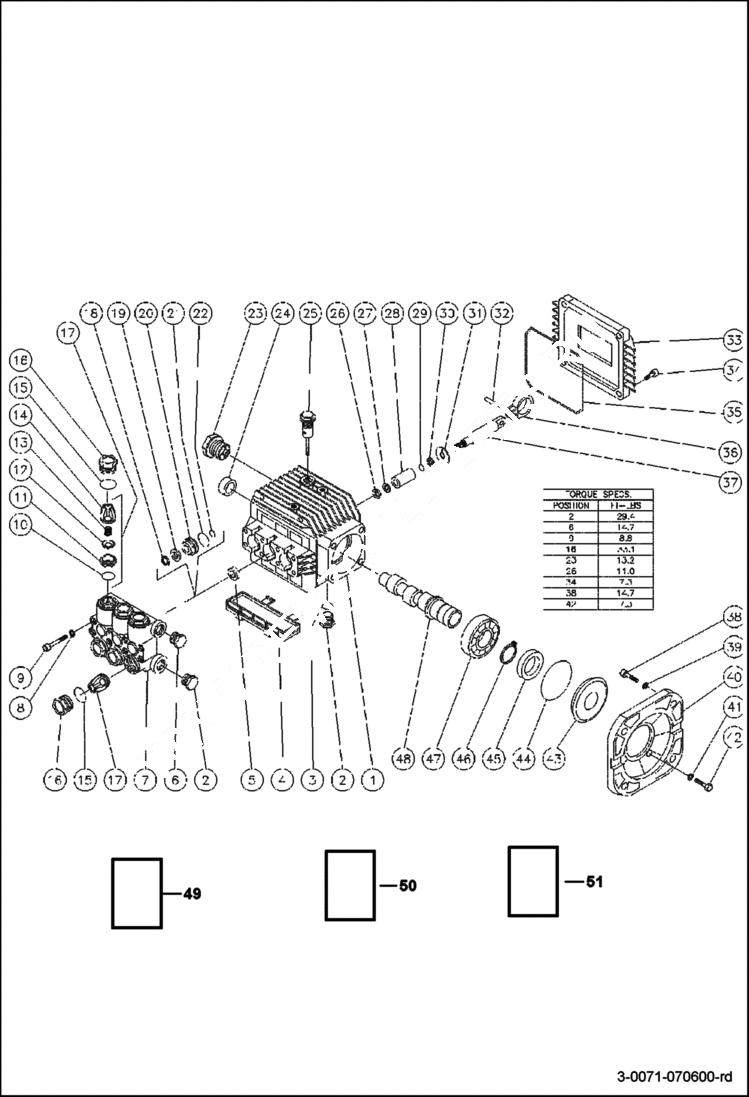 Схема запчастей Bobcat PRESSURE WASHER - PUMP ASSEMBLY PUMP