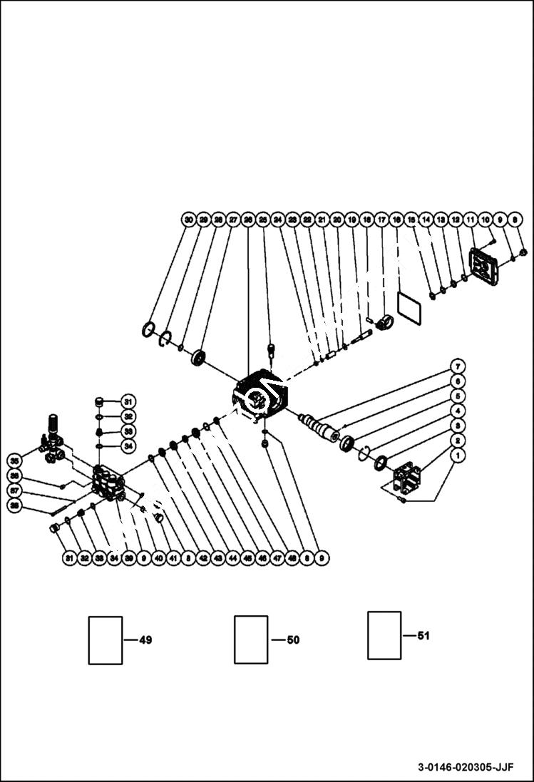Схема запчастей Bobcat PRESSURE WASHER - PUMP ASSEMBLY PUMP
