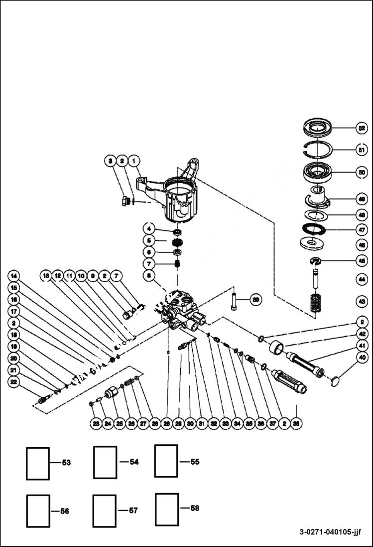 Схема запчастей Bobcat PRESSURE WASHER - PUMP ASSEMBLY PUMP