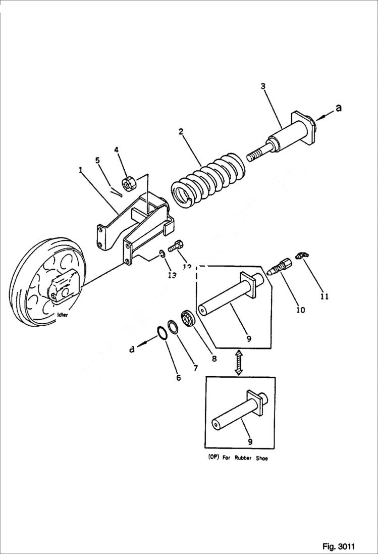 Схема запчастей Bobcat 56 - RECOIL SPRING UNDERCARRIAGE