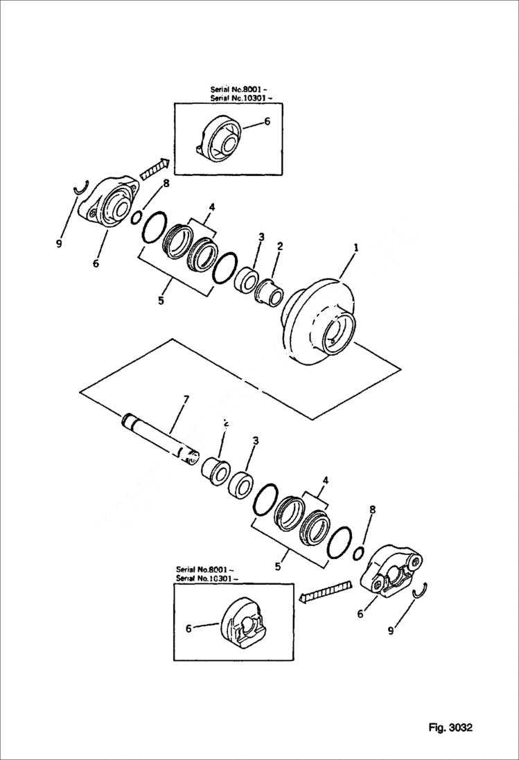 Схема запчастей Bobcat 76 - TRACK ROLLER (FOR RUBBER SHOE) (OP) UNDERCARRIAGE
