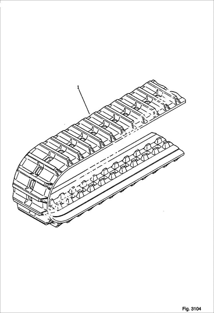 Схема запчастей Bobcat 56 - RUBBER SHOE (OP) UNDERCARRIAGE