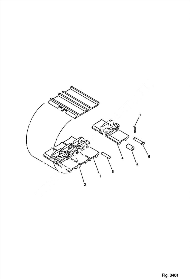 Схема запчастей Bobcat 76 - TRACK SHOE (SINGLE GROUSER) UNDERCARRIAGE