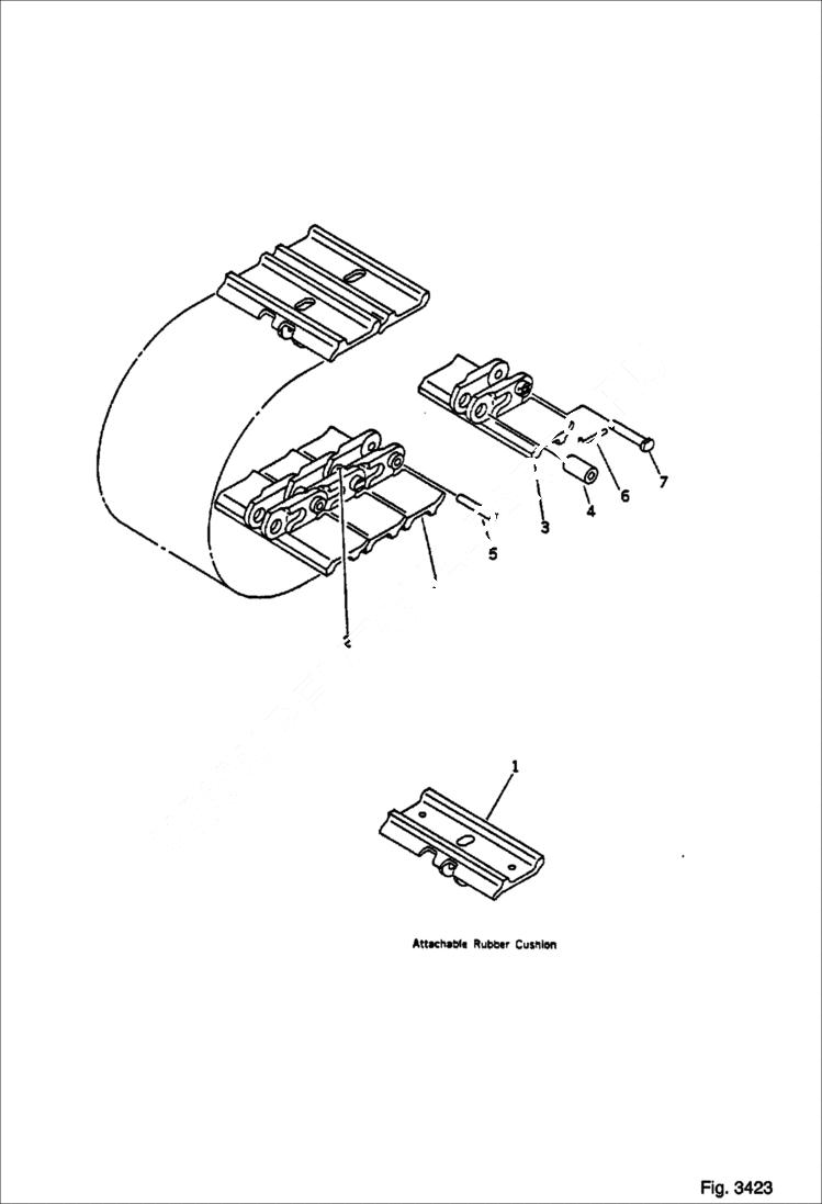 Схема запчастей Bobcat 76 - TRACK SHOE (DOUBLE GROUSER) UNDERCARRIAGE