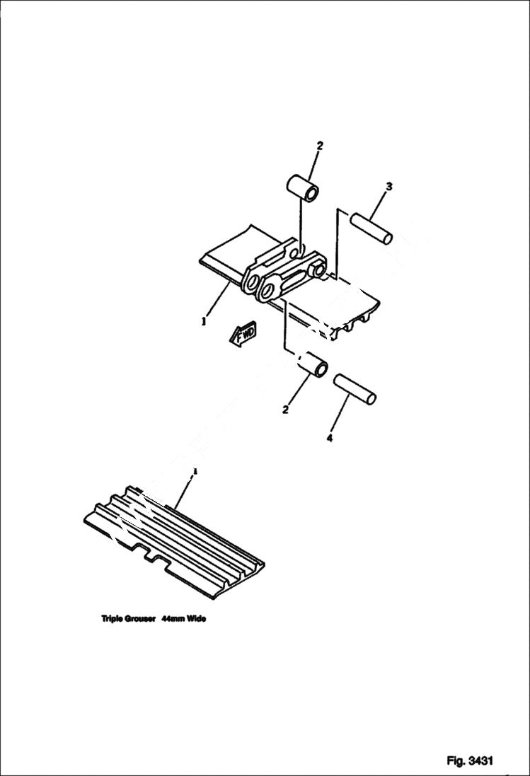 Схема запчастей Bobcat 116 - TRACK SHOE TRIPLE GROUSER 400MM WIDE UNDERCARRIAGE