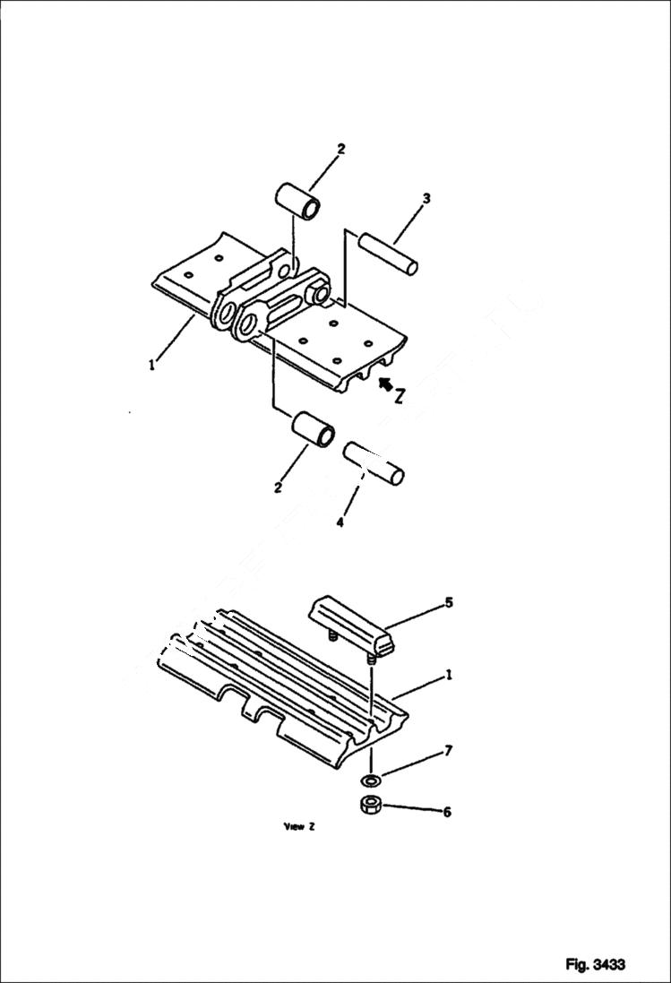 Схема запчастей Bobcat 116 - TRACK SHOE TRIPLE GROUSER WITH RUBBER 400MM WIDE UNDERCARRIAGE