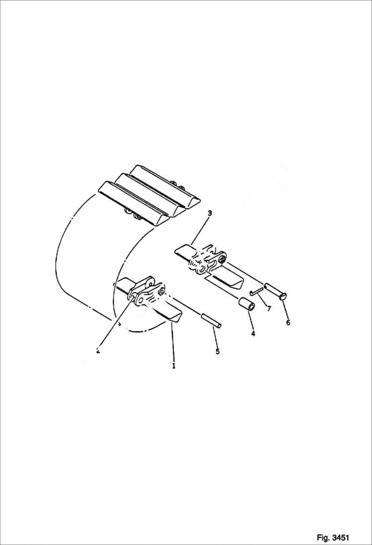 Схема запчастей Bobcat 76 - TRACK SHOE (SWAMP TYPE) UNDERCARRIAGE