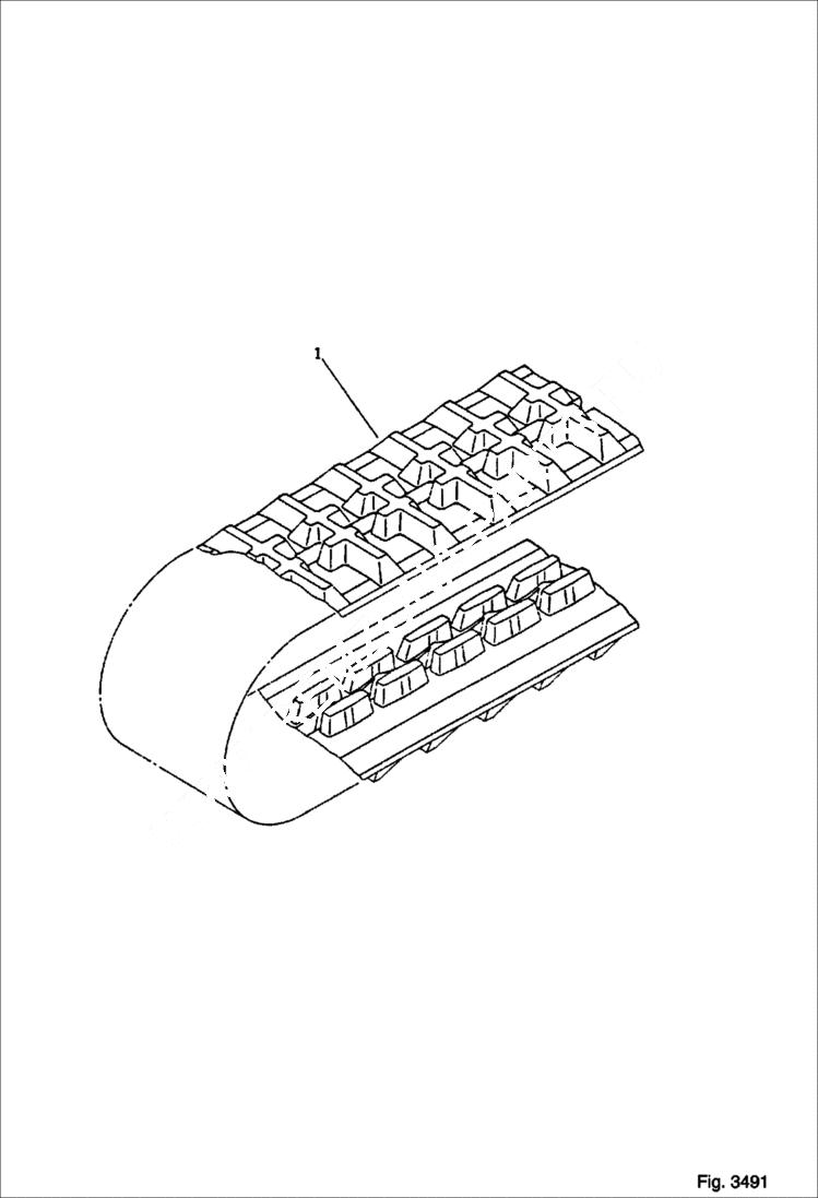 Схема запчастей Bobcat 76 - RUBBER SHOE UNDERCARRIAGE