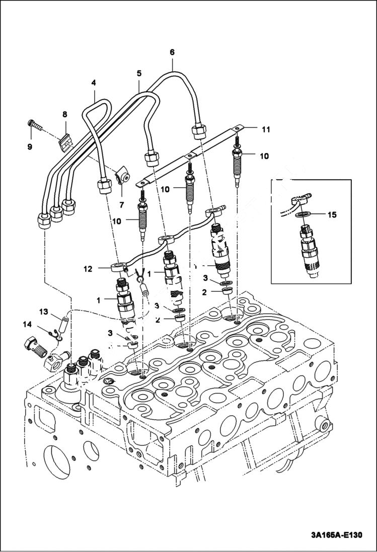 Схема запчастей Bobcat CT335 - NOZZLE HOLDER GROUP POWER UNIT