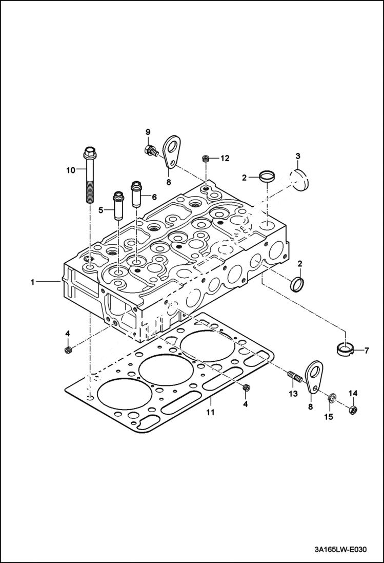 Схема запчастей Bobcat CT235 - CYLINDER HEAD GROUP POWER UNIT