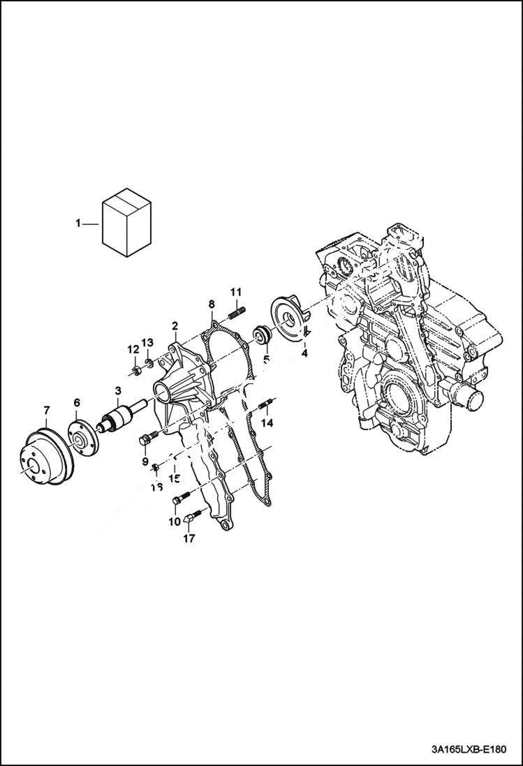 Схема запчастей Bobcat CT235 - WATER PUMP GROUP POWER UNIT