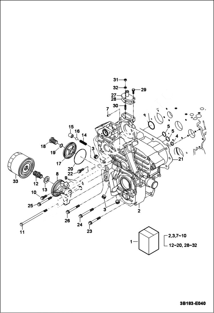 Схема запчастей Bobcat CT440 - GEAR CASE GROUP POWER UNIT