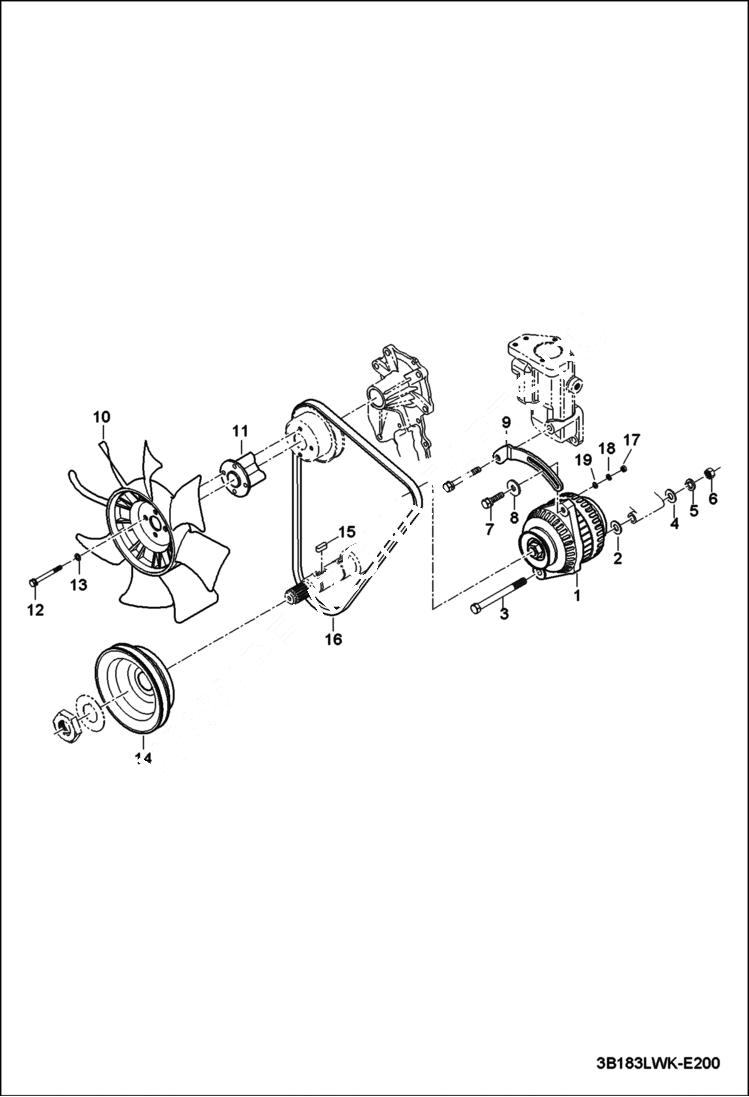 Схема запчастей Bobcat CT335 - ALTERNATOR GROUP POWER UNIT