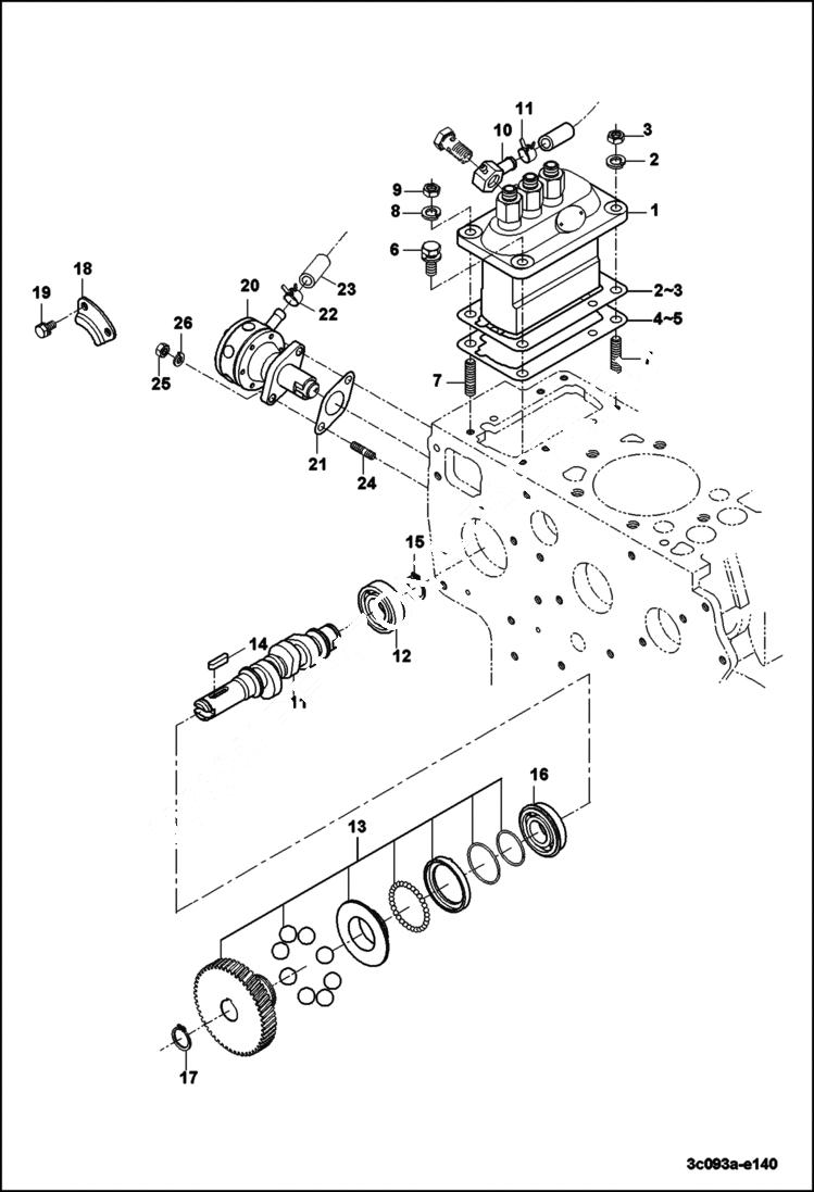 Схема запчастей Bobcat CT120 - FUEL CAMSHAFT GROUP POWER UNIT