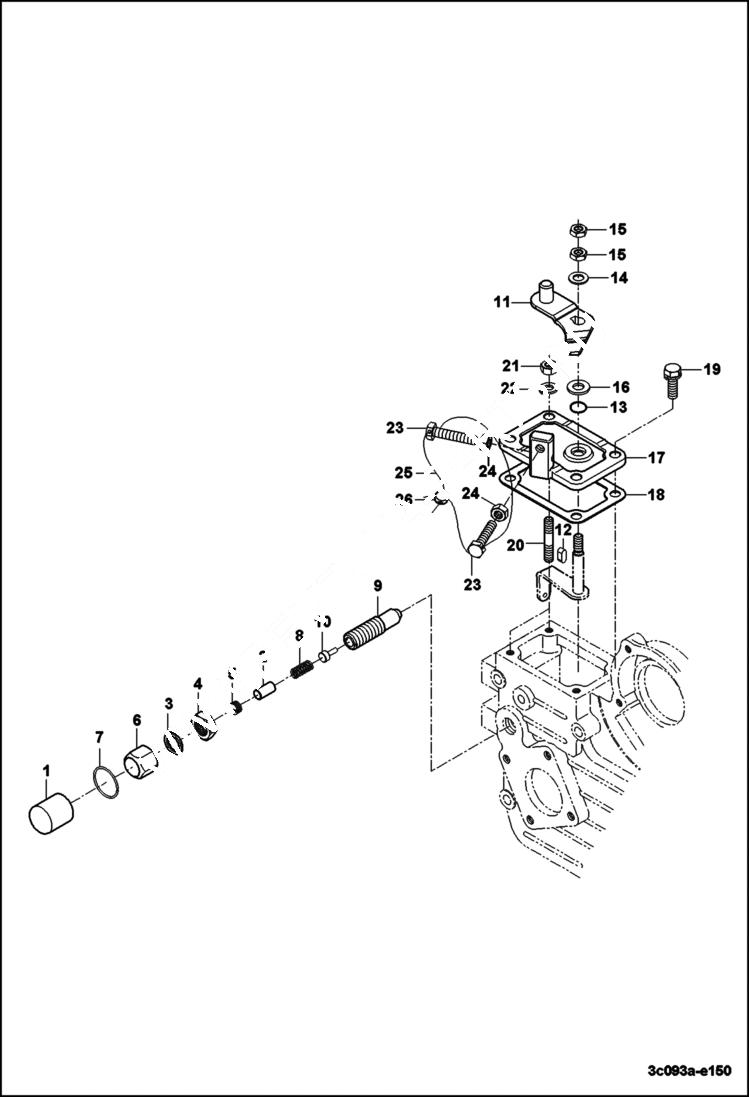 Схема запчастей Bobcat CT120 - SPEED CONTROL PLATE GROUP POWER UNIT