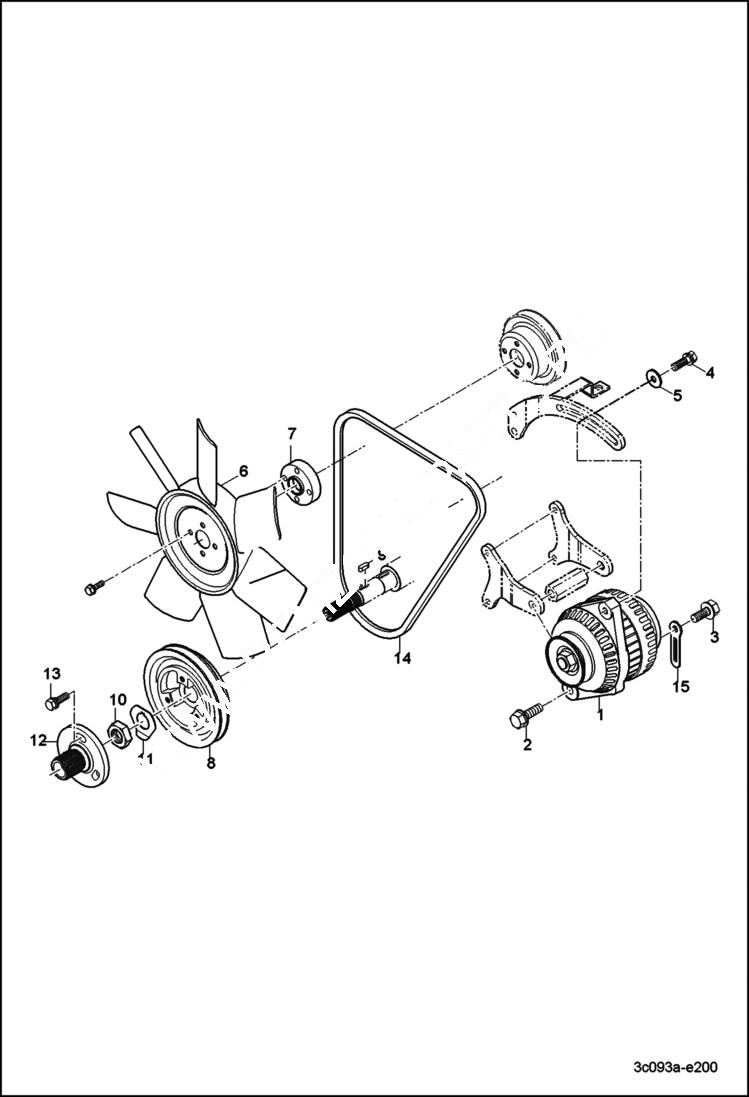 Схема запчастей Bobcat CT120 - DYNAMO GROUP POWER UNIT