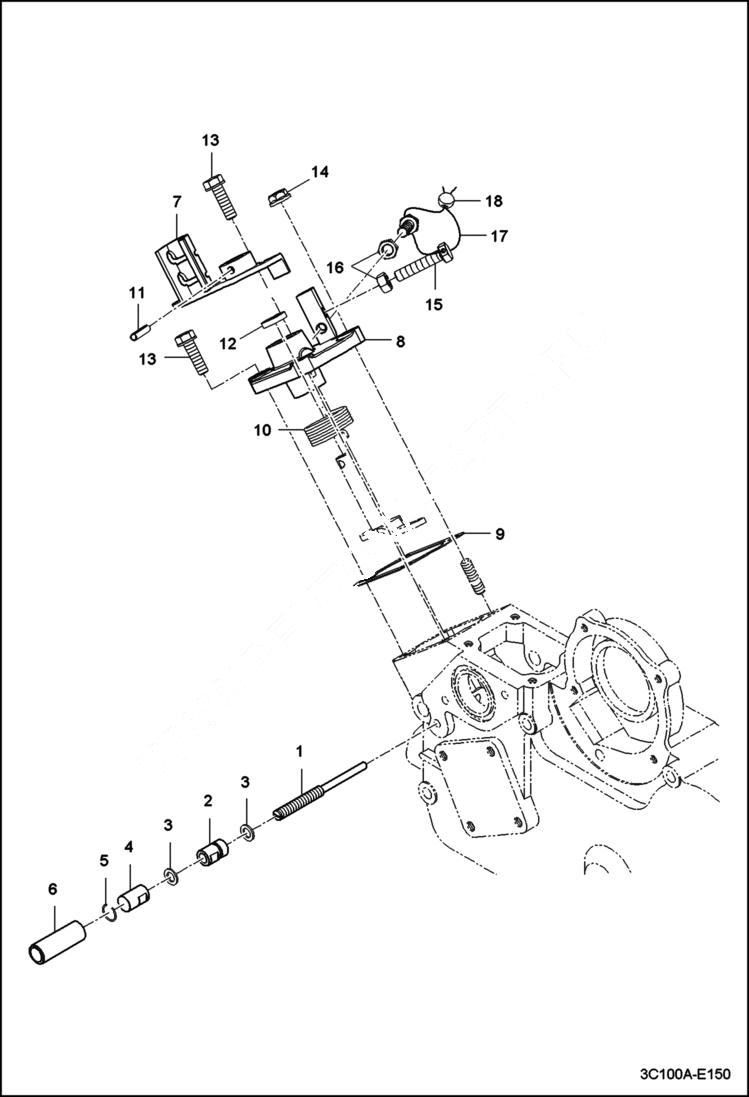 Схема запчастей Bobcat CT122 - SPEED CONTROL PLATE GROUP POWER UNIT