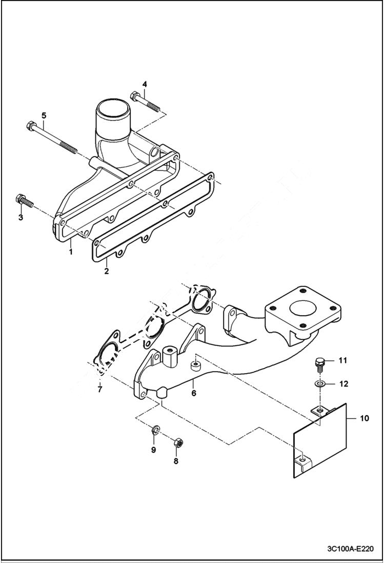 Схема запчастей Bobcat CT122 - MANIFOLD GROUP POWER UNIT