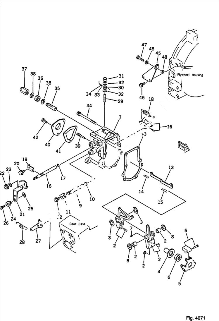 Схема запчастей Bobcat 56 - GOVERNOR CONTROL FUEL SYSTEM