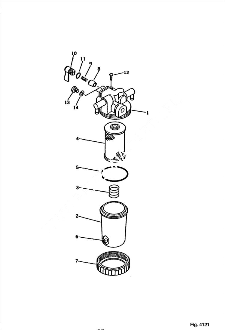 Схема запчастей Bobcat 100 - WATER SEPARATOR FUEL SYSTEM