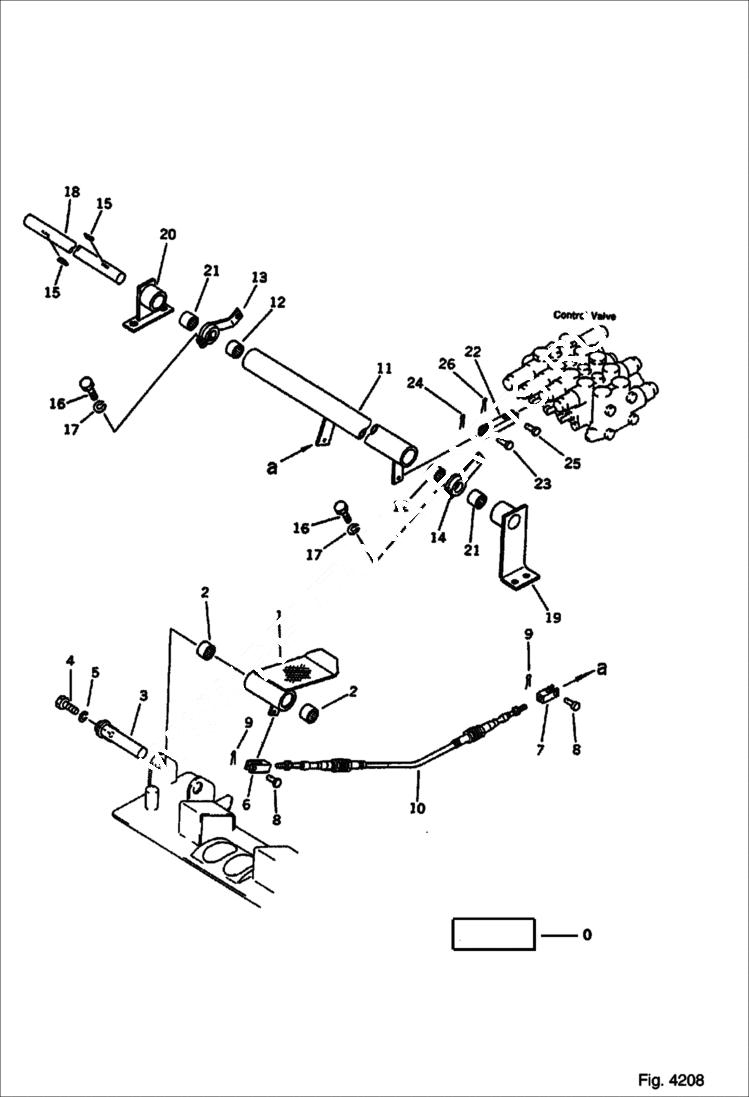 Схема запчастей Bobcat 100 - CONTROL PEDAL (FOR ATTACHMENT) CONTROL SYSTEM AND REVOLVING FRAME