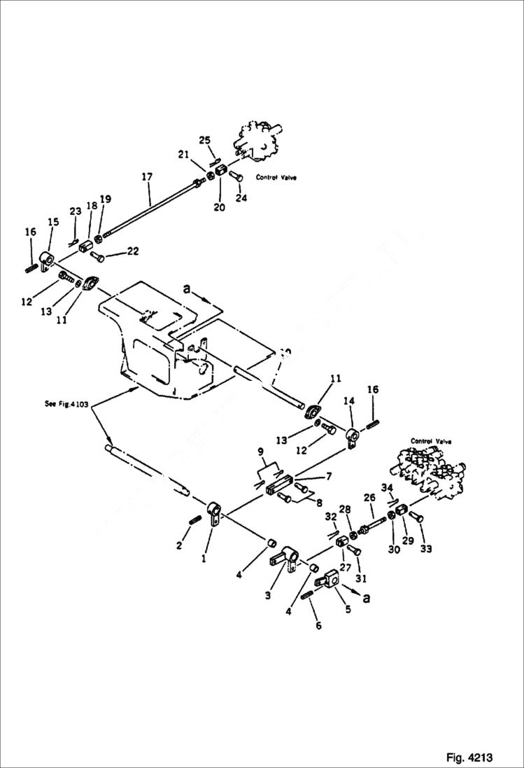 Схема запчастей Bobcat 76 - SWING AND ARM CONTROL LINKAGE CONTROL SYSTEM AND REVOLVING FRAME