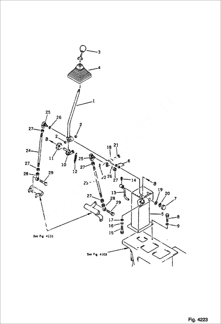 Схема запчастей Bobcat 76 - BOOM AND BUCKET CONTROL LEVER CONTROL SYSTEM AND REVOLVING FRAME