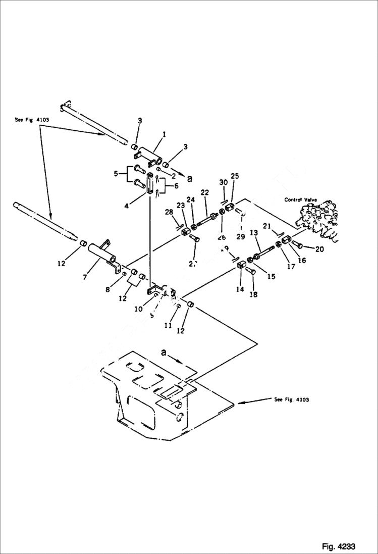 Схема запчастей Bobcat 76 - BOOM AND BUCKET CONTROL LINKAGE CONTROL SYSTEM AND REVOLVING FRAME