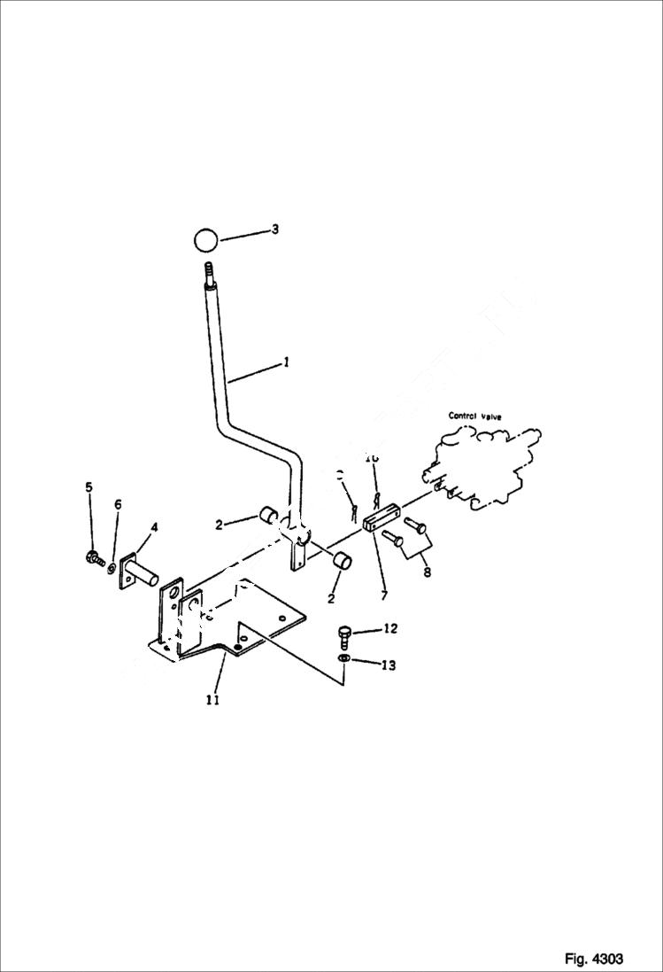 Схема запчастей Bobcat 76 - BLADE CONTROL LEVER CONTROL SYSTEM AND REVOLVING FRAME