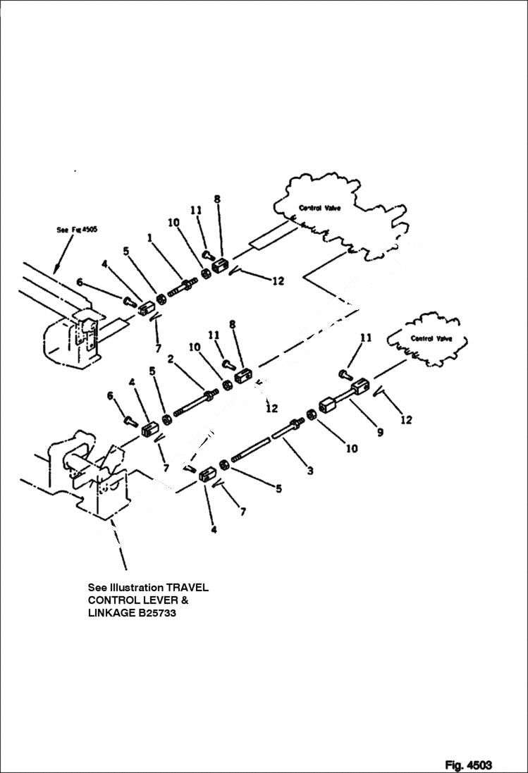 Схема запчастей Bobcat 116 - WORK EQUIPMENT CONTROL LINKAGE CONTROL SYSTEM AND REVOLVING FRAME