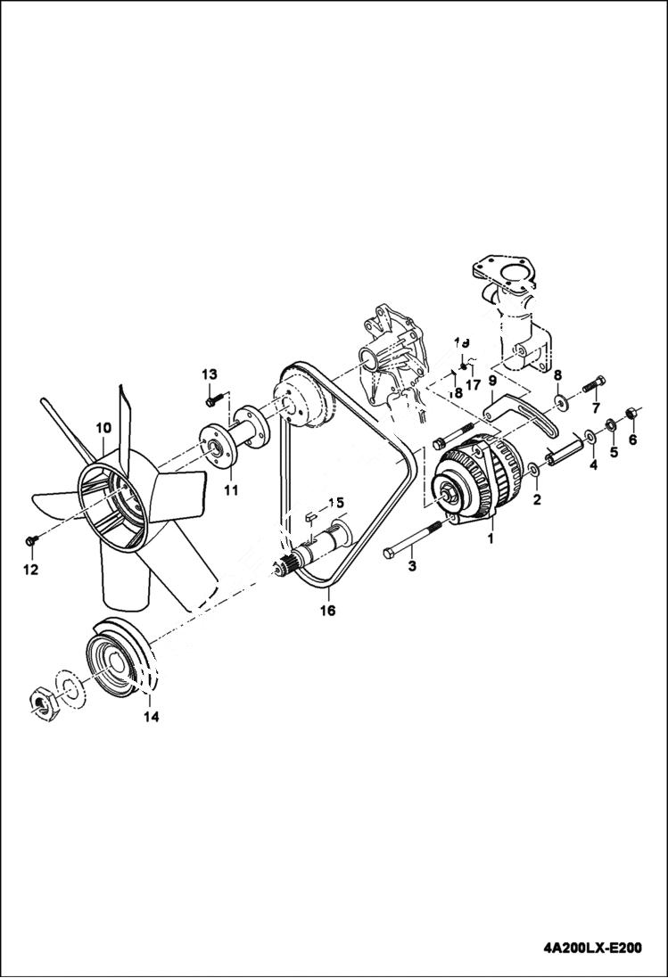 Схема запчастей Bobcat CT440 - ALTERNATOR GROUP POWER UNIT