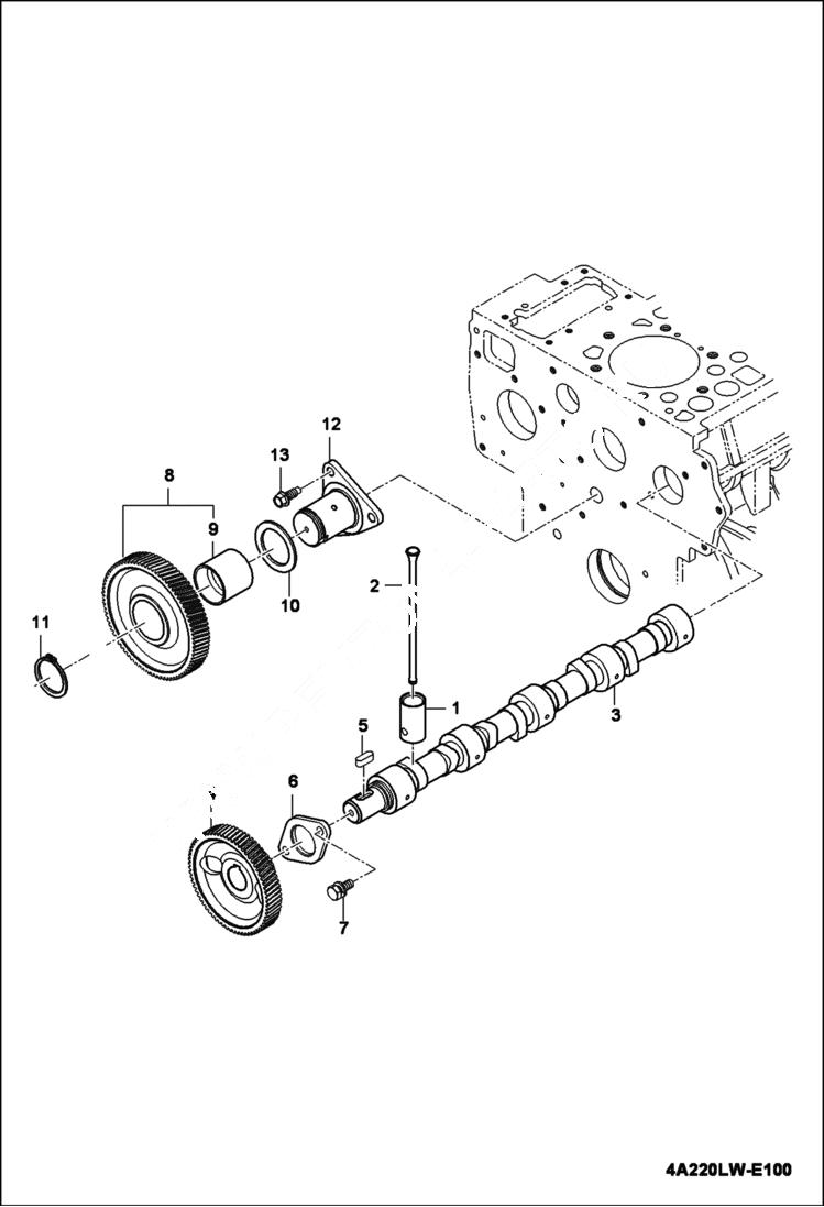 Схема запчастей Bobcat CT440 - CAMSHAFT GROUP POWER UNIT