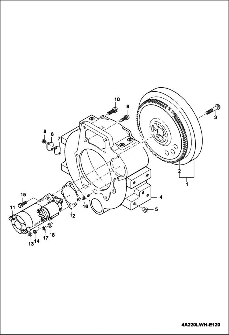 Схема запчастей Bobcat CT450 - FLYWHEEL GROUP POWER UNIT