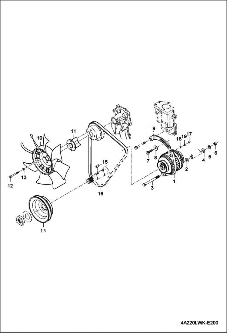 Схема запчастей Bobcat CT445 - ALTERNATOR GROUP POWER UNIT