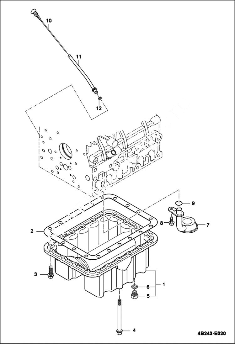 Схема запчастей Bobcat CT450 - OILPAN GROUP POWER UNIT