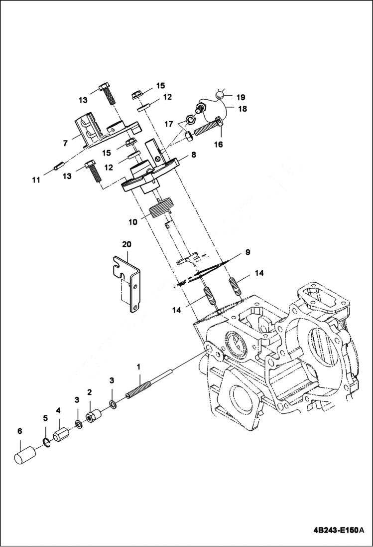 Схема запчастей Bobcat CT225 - SPEED CONTROL PLATE GROUP (S/N ABFJ11001 & Above) POWER UNIT