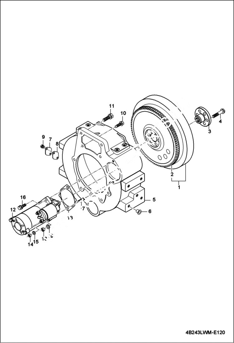 Схема запчастей Bobcat CT450 - FLYWHEEL GROUP POWER UNIT