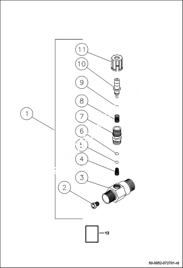 Схема запчастей Bobcat PRESSURE WASHER - DETERGENT INJECTOR EQUIPMENT