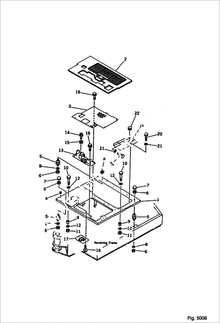 Схема запчастей Bobcat 100 - MACHINE CAB (1/3) (FOR ATTACHMENT) GUARD